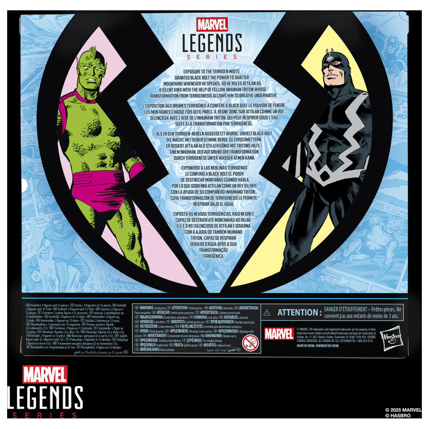Marvel Legends Series Inhumans Black Bolt & Triton 2db-os figura csomag 15cm termékfotó
