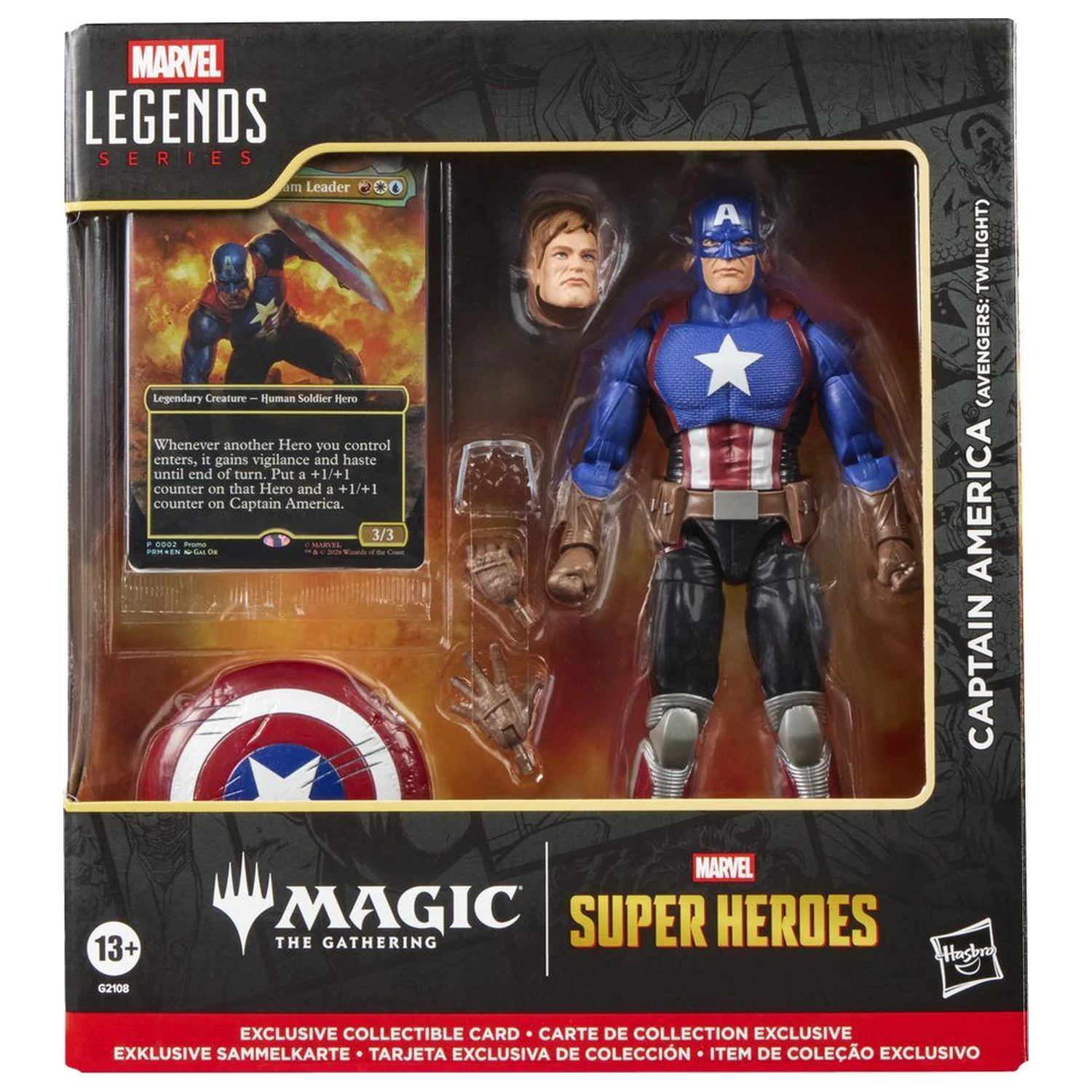Marvel Legends Series Magic: The Gathering Captain America Avengers Twilight figura 15cm termékfotó