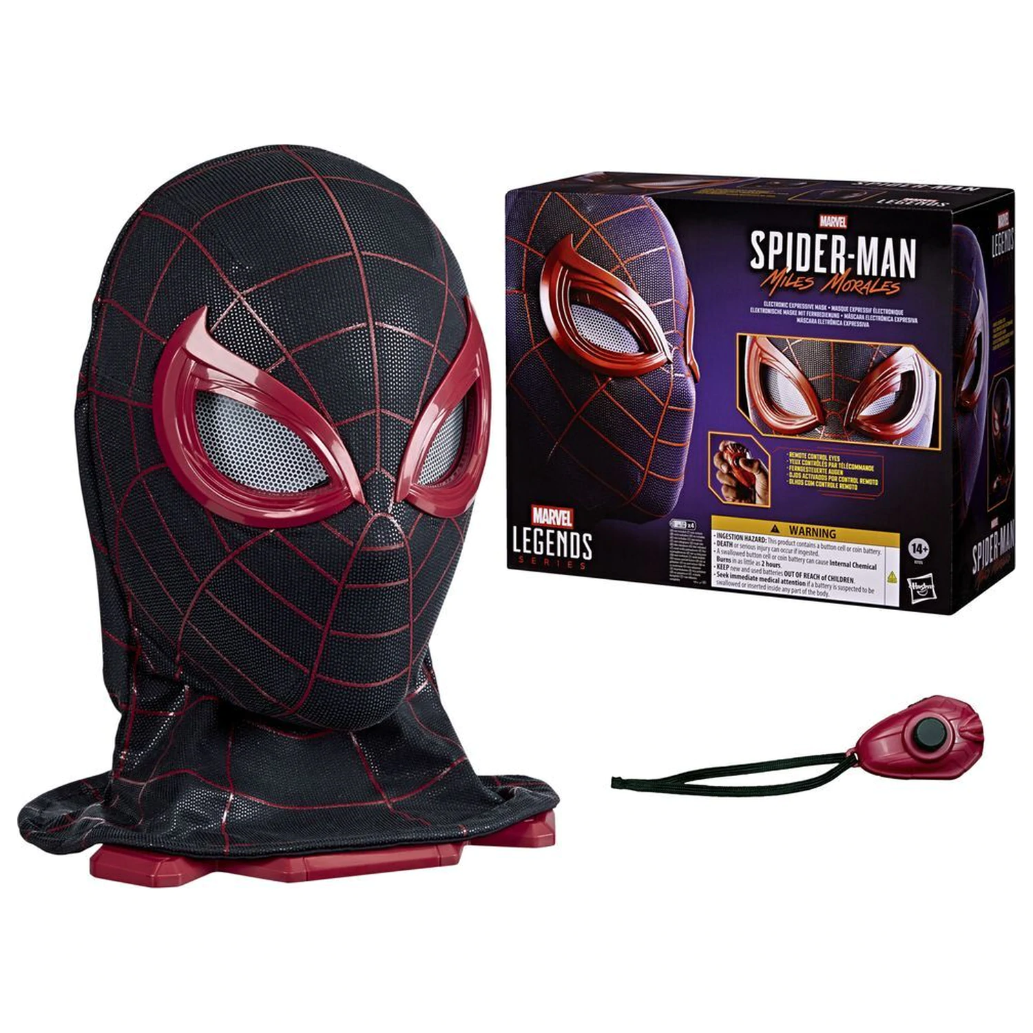 Marvel Legends Series Spider-Man Miles Morales elektromos mask termékfotó