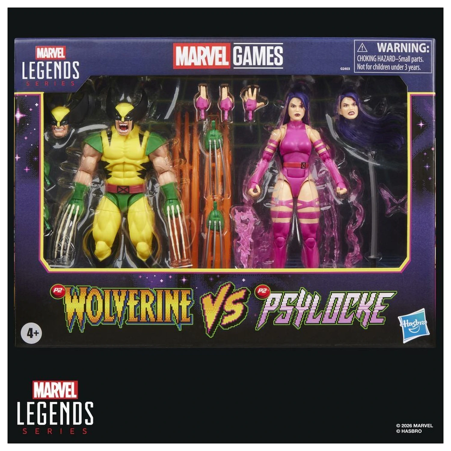 Marvel Legends Series Wolverine Vs Psylocke 2db-os figura csomag 15cm termékfotó