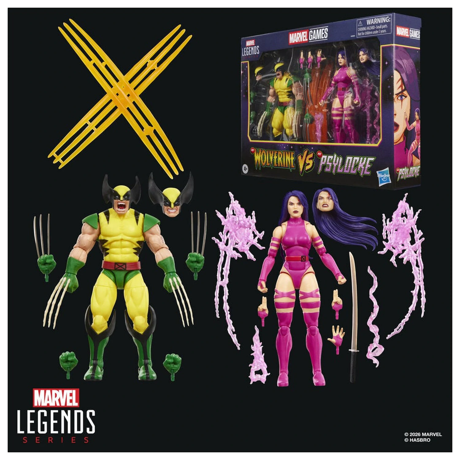 Marvel Legends Series Wolverine Vs Psylocke 2db-os figura csomag 15cm termékfotó