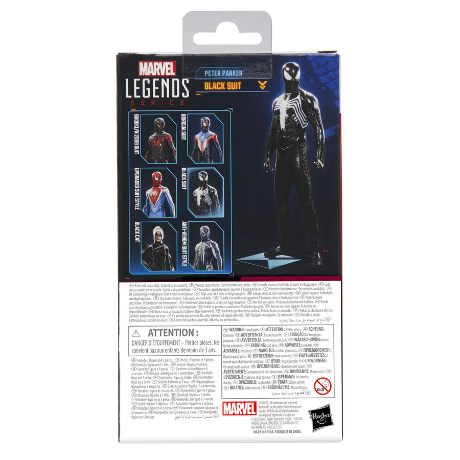 Marvel Legends Spider-Man 2 Peter Parker Black Suit figura 15cm termékfotó