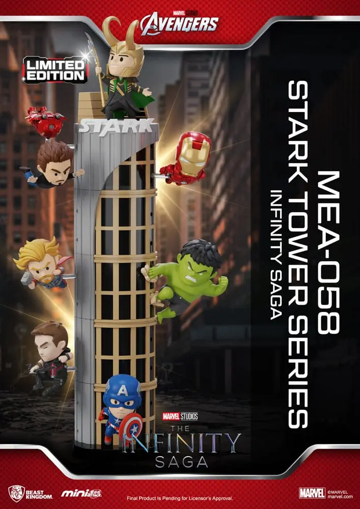 Marvel Mini Egg Attack figura The Infinity Saga Stark Tower series Tony Stark & Mark VII suit pod mod 12 cm termékfotó