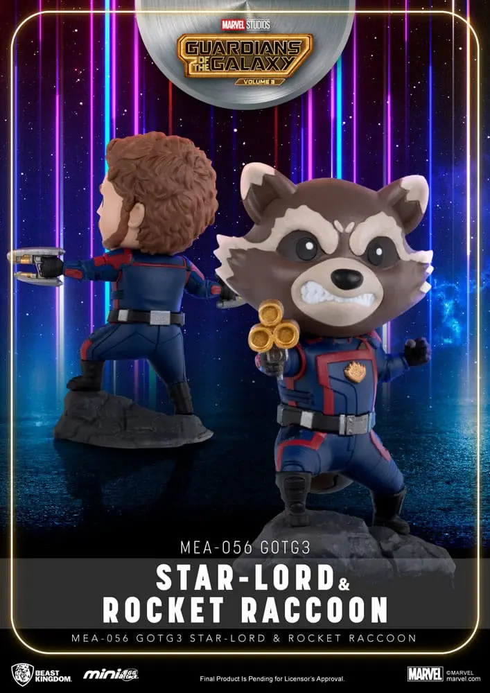 Marvel Mini Egg Attack figurák Guardians of the Galaxy 3 Star Lord &amp; Rocket Raccoon 8-10 cm termékfotó