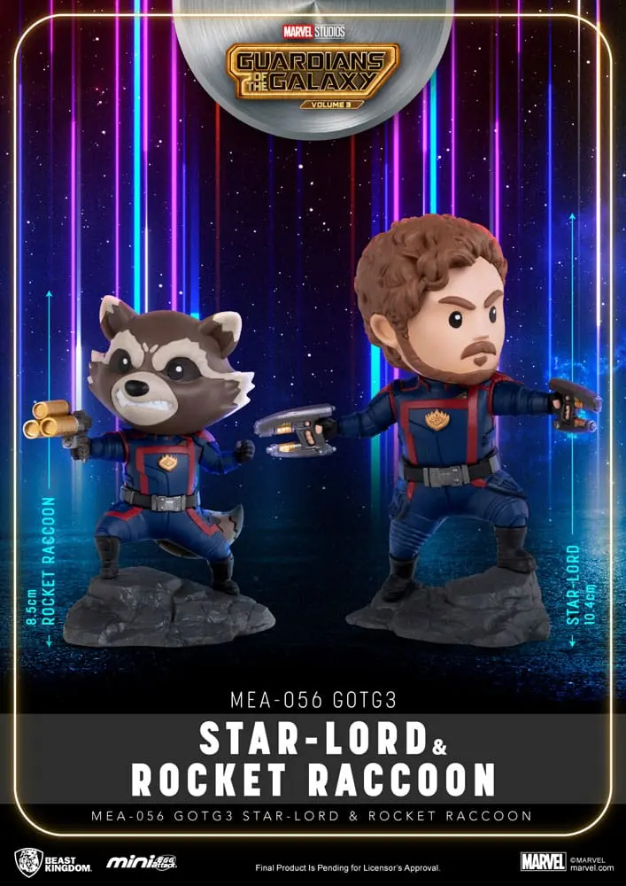 Marvel Mini Egg Attack figurák Guardians of the Galaxy 3 Star Lord &amp; Rocket Raccoon 8-10 cm termékfotó