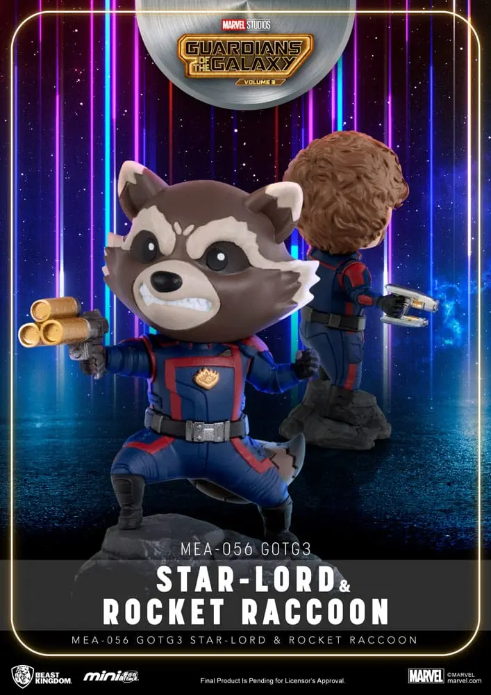 Marvel Mini Egg Attack figurák Guardians of the Galaxy 3 Star Lord &amp; Rocket Raccoon 8-10 cm termékfotó