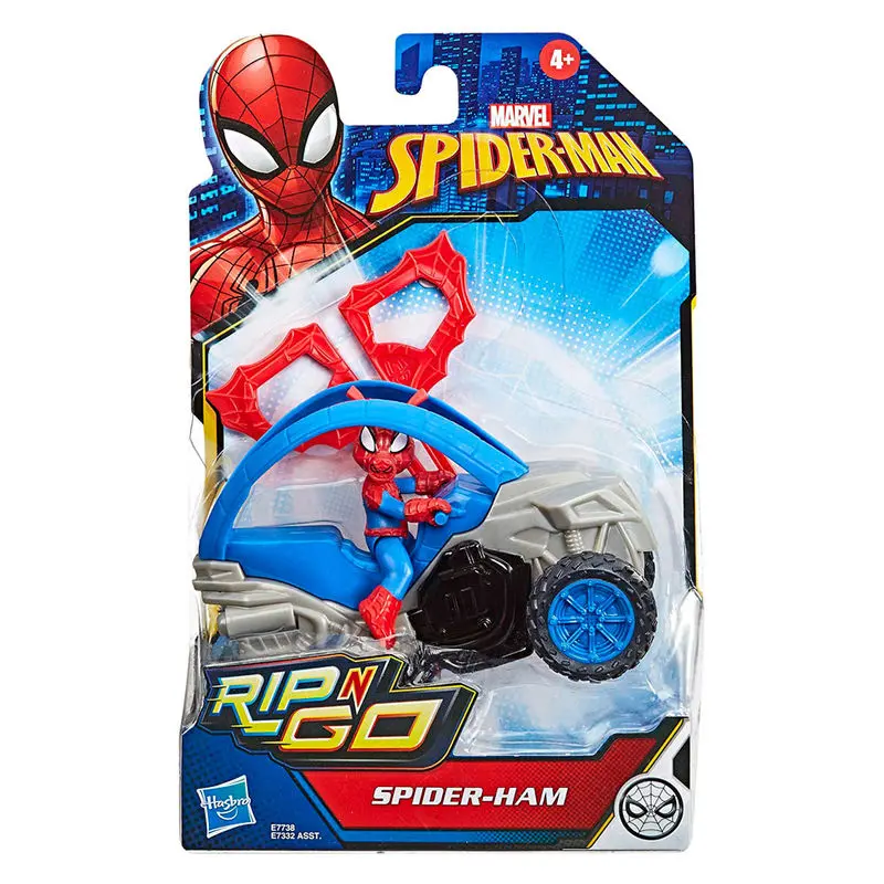 Marvel Spider-man Spider-Ham Rip n Go figura járművel termékfotó