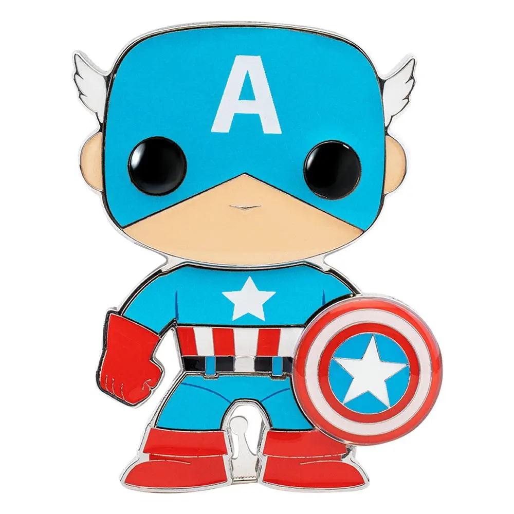 Marvel POP! Enamel Pin Amerika Kapitány kitűző 10 cm termékfotó