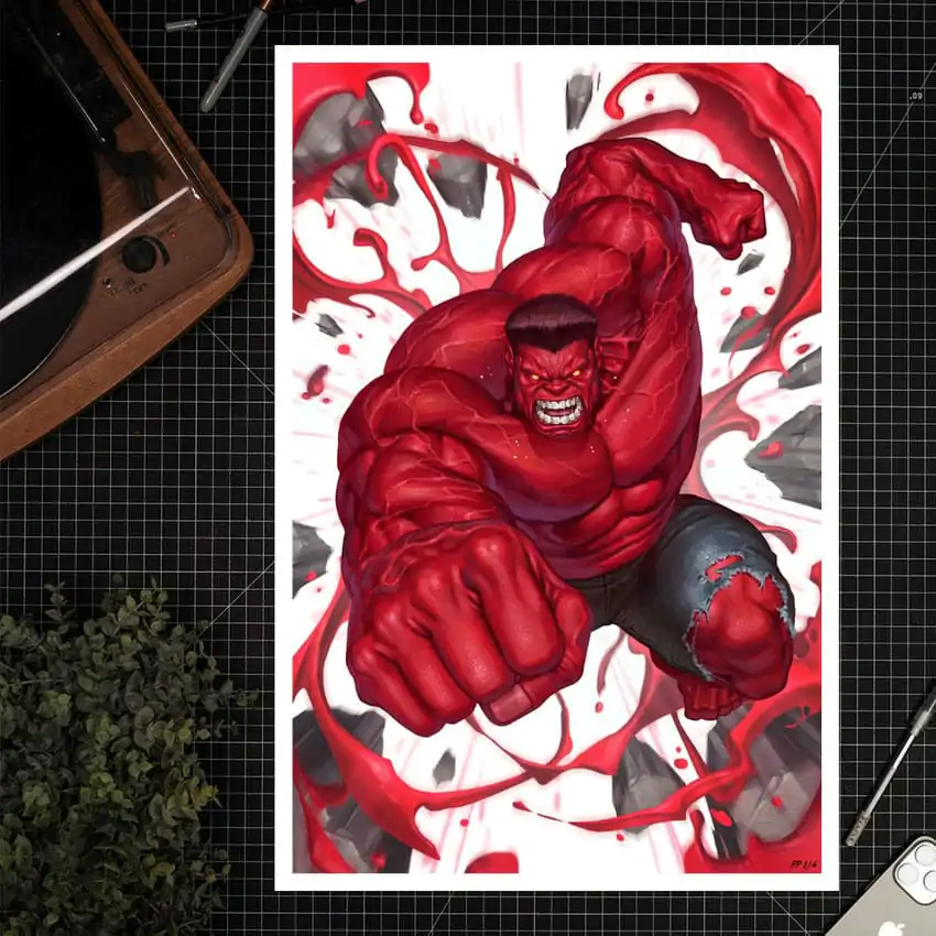 Marvel Red Hulk #1 Art Print piros Hulk 61 x 41 cm - keretezetlen vászonkép termékfotó