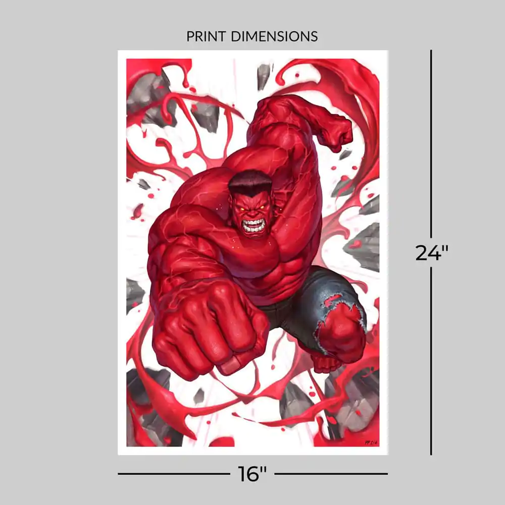 Marvel Red Hulk #1 Art Print piros Hulk 61 x 41 cm - keretezetlen vászonkép termékfotó