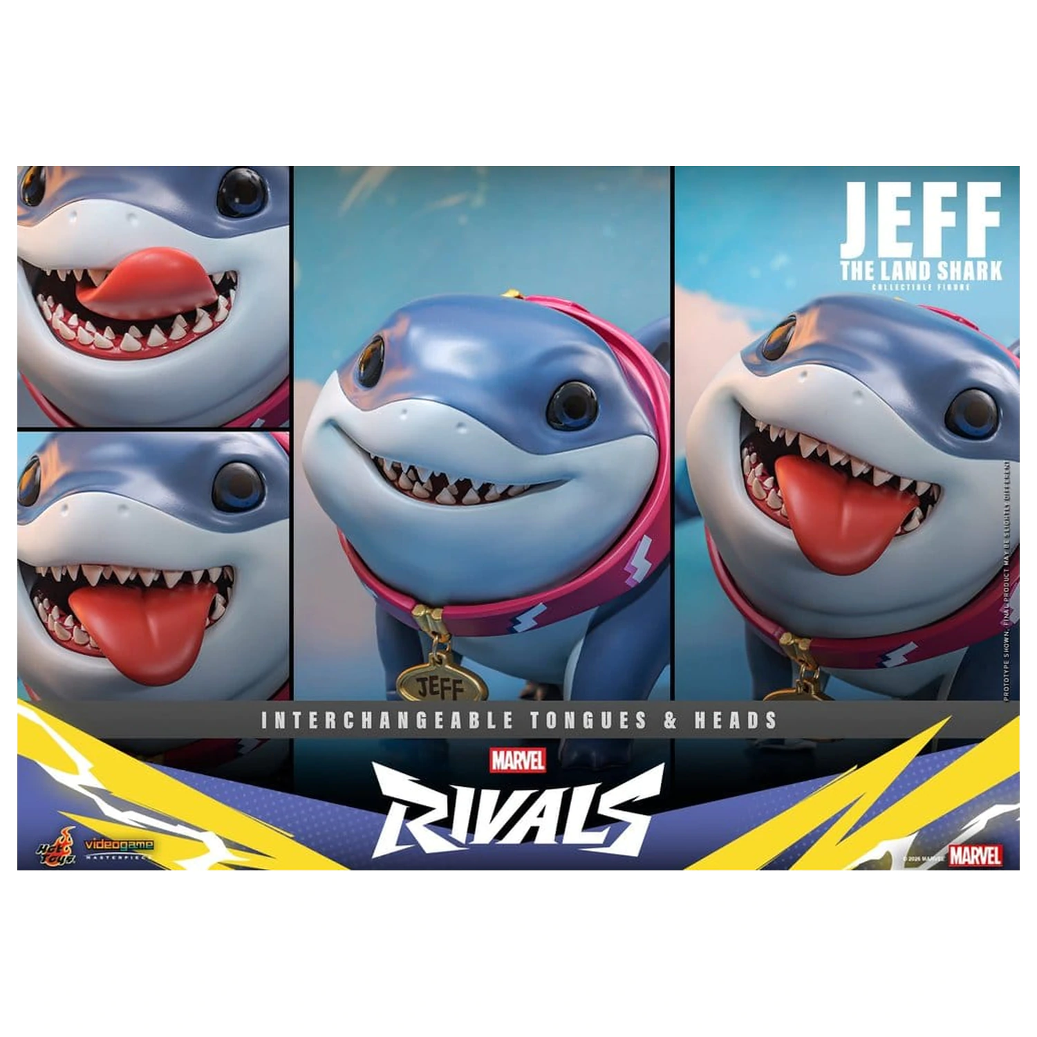 Marvel Rivals Videogame Masterpiece Series akciófigura Jeff the Land Shark 11 cm termékfotó