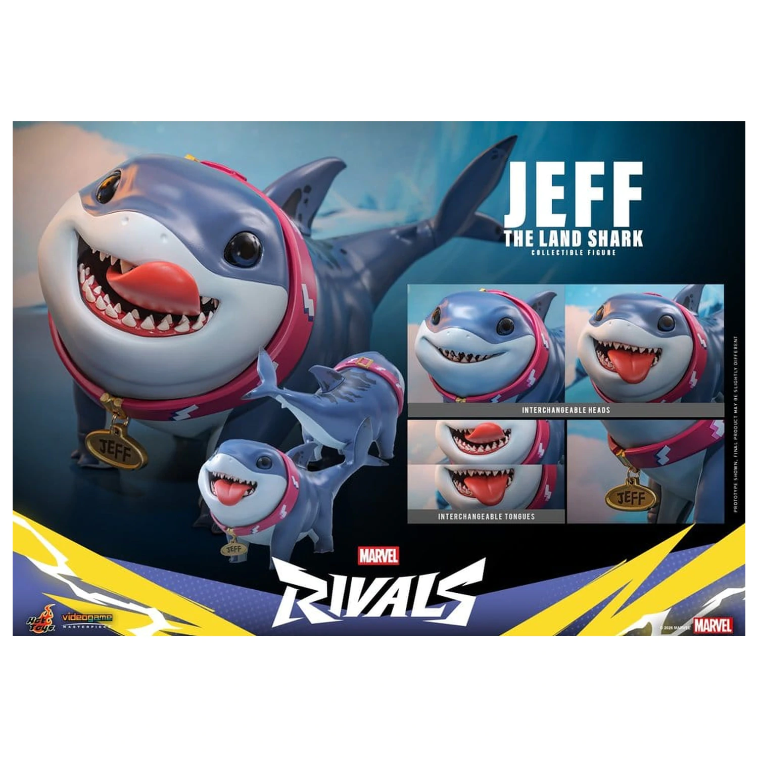 Marvel Rivals Videogame Masterpiece Series akciófigura Jeff the Land Shark 11 cm termékfotó