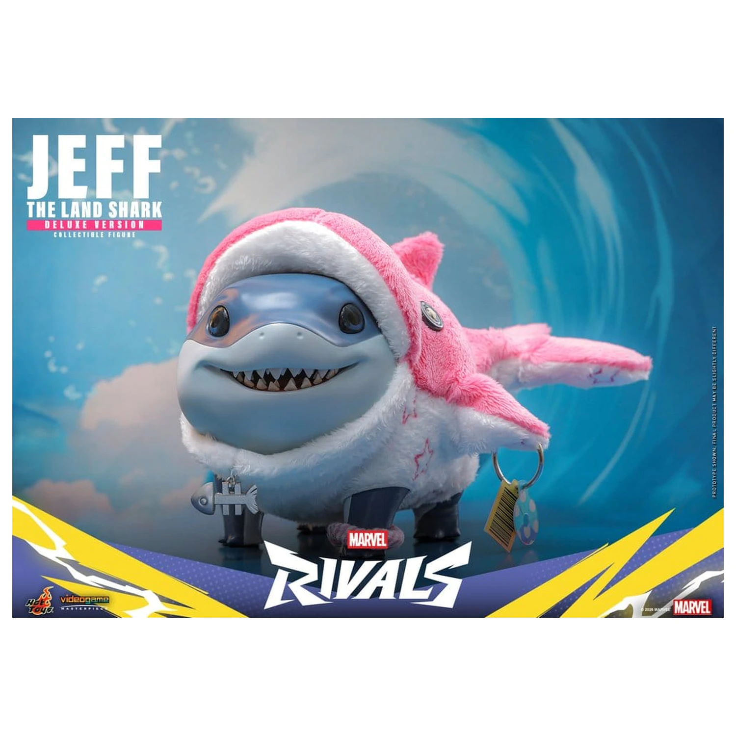Marvel Rivals Videogame Masterpiece Series akciófigura Jeff the Land Shark (Deluxe Version) 11 cm termékfotó
