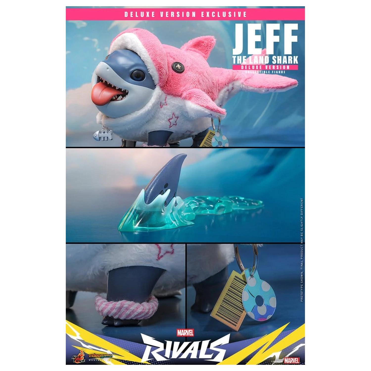 Marvel Rivals Videogame Masterpiece Series akciófigura Jeff the Land Shark (Deluxe Version) 11 cm termékfotó