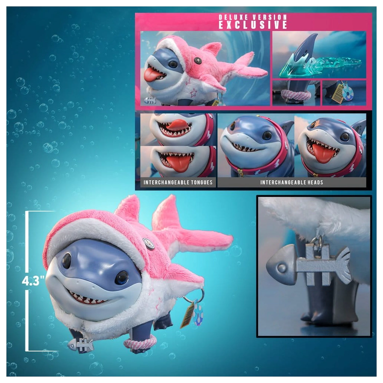 Marvel Rivals Videogame Masterpiece Series akciófigura Jeff the Land Shark (Deluxe Version) 11 cm termékfotó