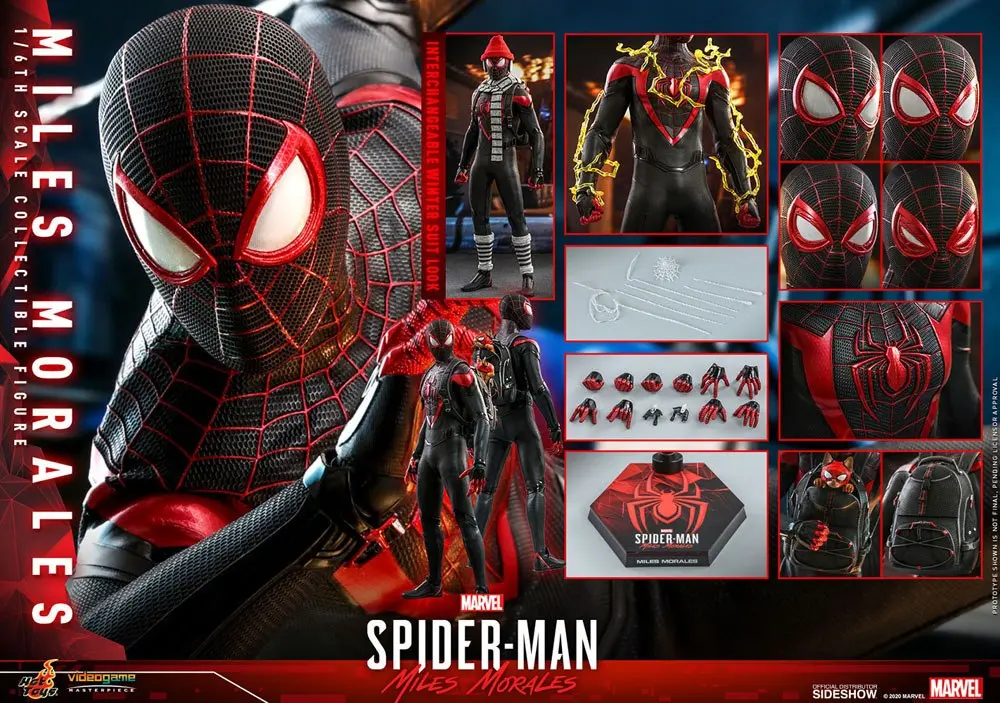 Marvel's Spider-Man: Miles Morales Video Game Masterpiece 1/6 Miles Morales akciófigura 30 cm termékfotó