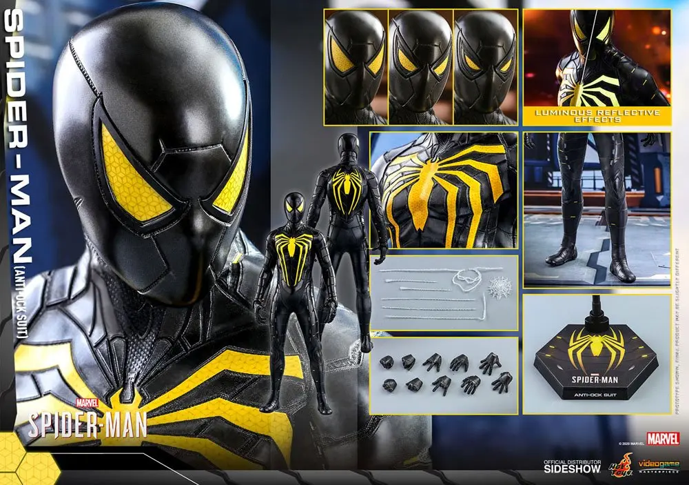 Marvel's Spider-Man Video Game Masterpiece 1/6 Spider-Man (Anti-Ock Suit) akciófigura 30 cm termékfotó
