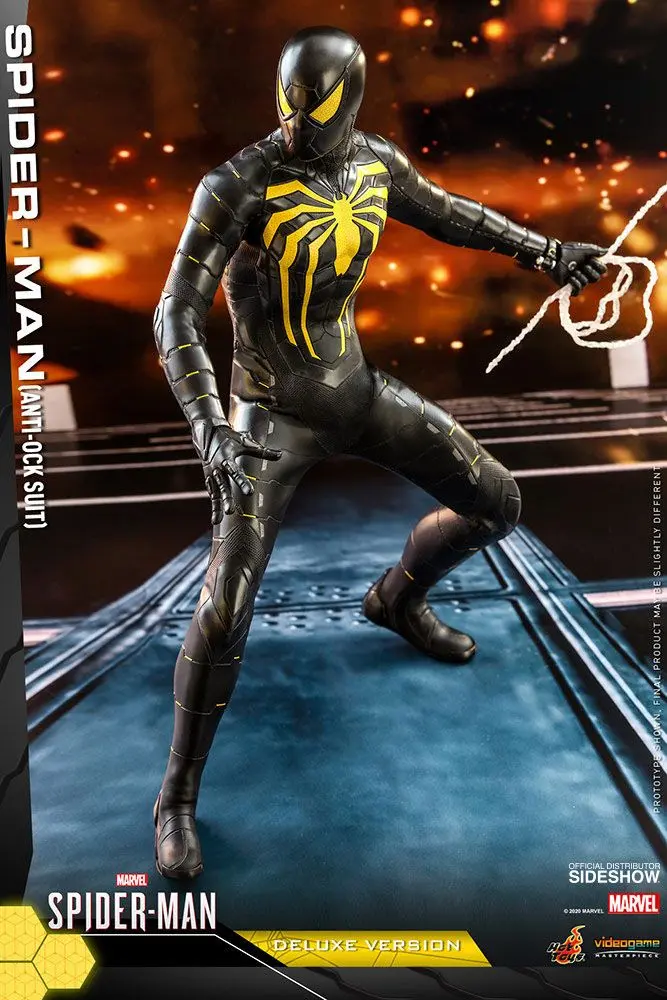 Marvel's Spider-Man Video Game Masterpiece 1/6 Spider-Man (Anti-Ock Suit) Deluxe akciófigura 30 cm termékfotó