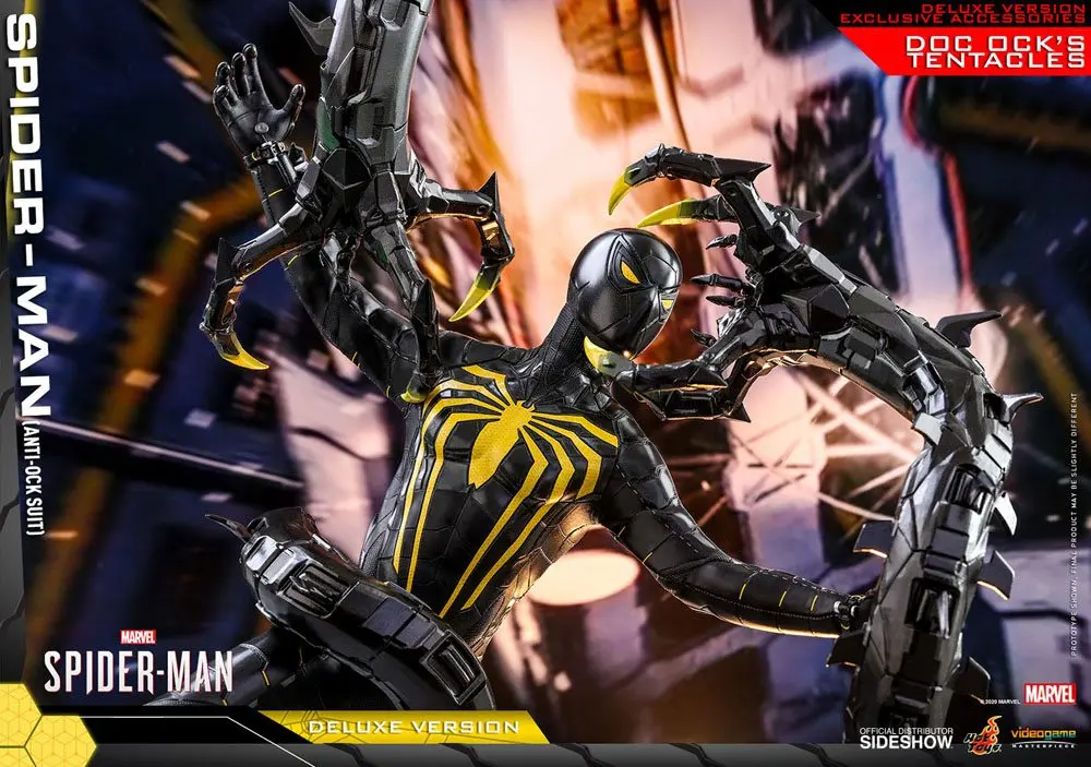 Marvel's Spider-Man Video Game Masterpiece 1/6 Spider-Man (Anti-Ock Suit) Deluxe akciófigura 30 cm termékfotó