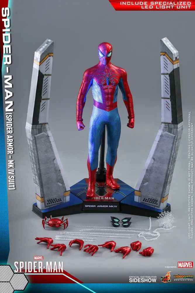 Marvel's Spider-Man Video Game Masterpiece 1/6 Spider-Man (Spider Armor MK IV Suit) akciófigura termékfotó