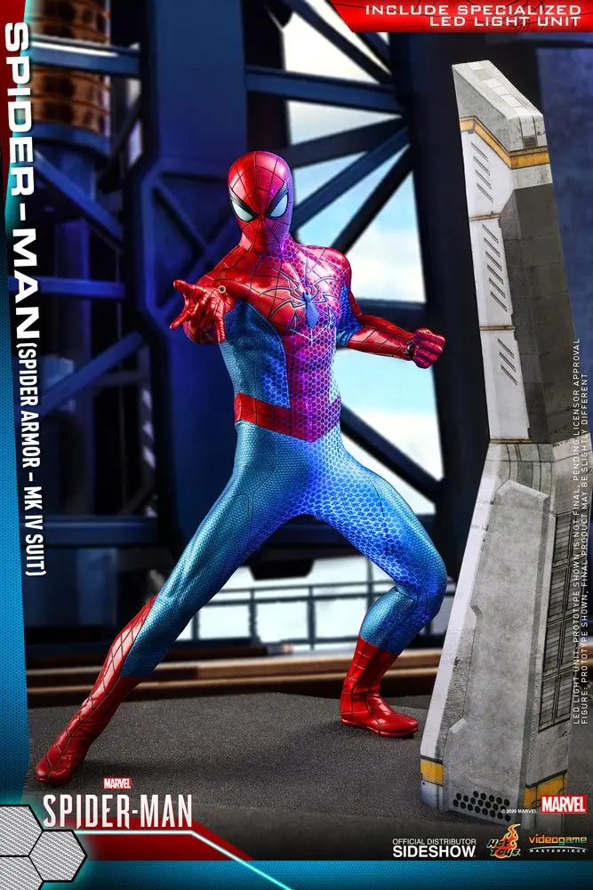 Marvel's Spider-Man Video Game Masterpiece 1/6 Spider-Man (Spider Armor MK IV Suit) akciófigura termékfotó