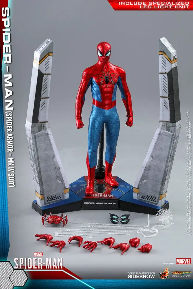Marvel's Spider-Man Video Game Masterpiece 1/6 Spider-Man (Spider Armor MK IV Suit) akciófigura termékfotó