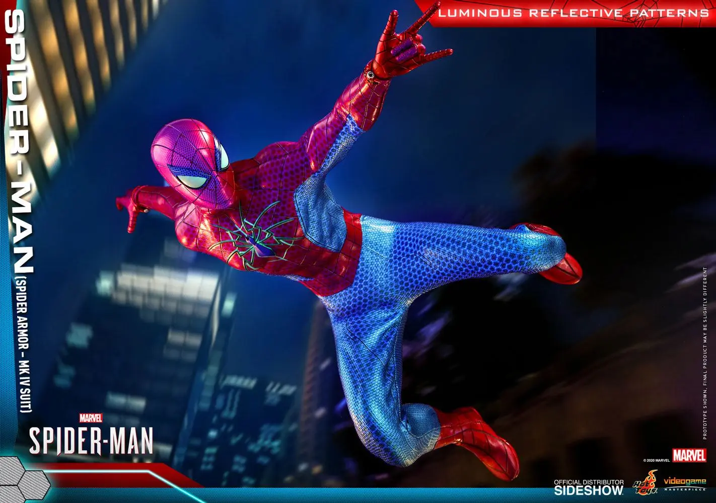 Marvel's Spider-Man Video Game Masterpiece 1/6 Spider-Man (Spider Armor MK IV Suit) akciófigura termékfotó