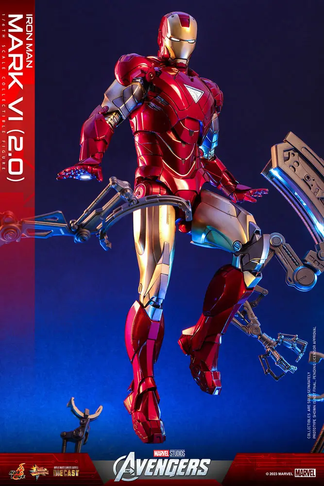 Marvel's The Avengers Movie Masterpiece Diecast 1/6 Iron Man Mark VI (2.0) akciófigura 32 cm termékfotó