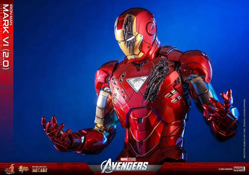 Marvel's The Avengers Movie Masterpiece Diecast 1/6 Iron Man Mark VI (2.0) akciófigura 32 cm termékfotó