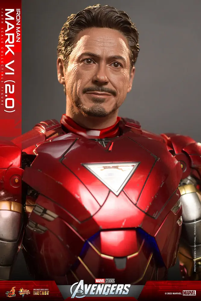 Marvel's The Avengers Movie Masterpiece Diecast 1/6 Iron Man Mark VI (2.0) akciófigura 32 cm termékfotó