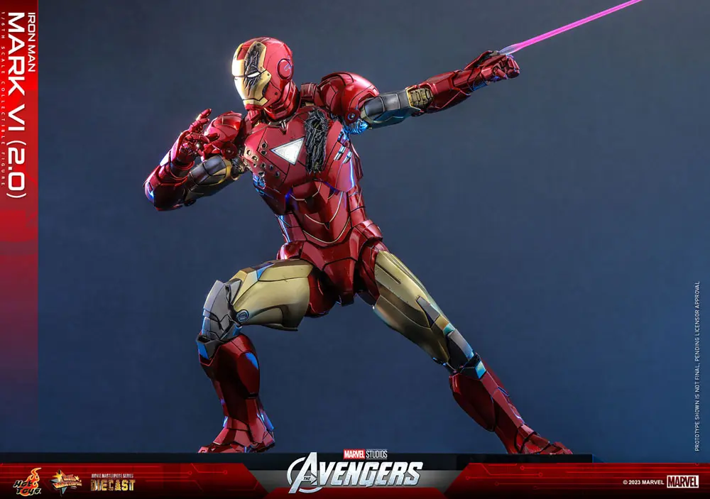 Marvel's The Avengers Movie Masterpiece Diecast 1/6 Iron Man Mark VI (2.0) akciófigura 32 cm termékfotó
