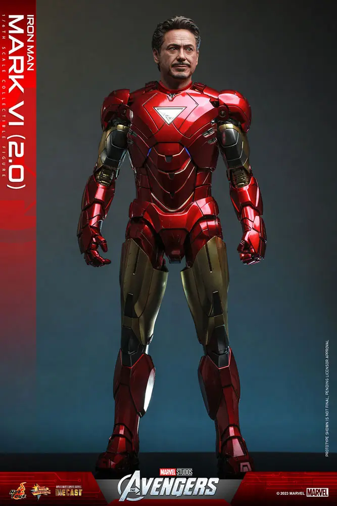 Marvel's The Avengers Movie Masterpiece Diecast 1/6 Iron Man Mark VI (2.0) akciófigura 32 cm termékfotó