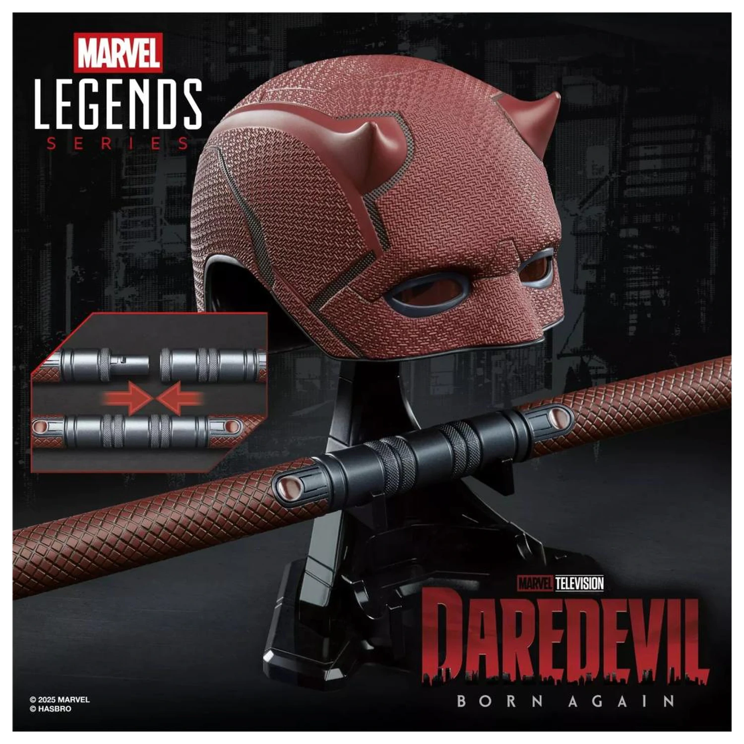 MARVEL Helmet & Billy club roleplay replika Daredevil Legend Series termékfotó