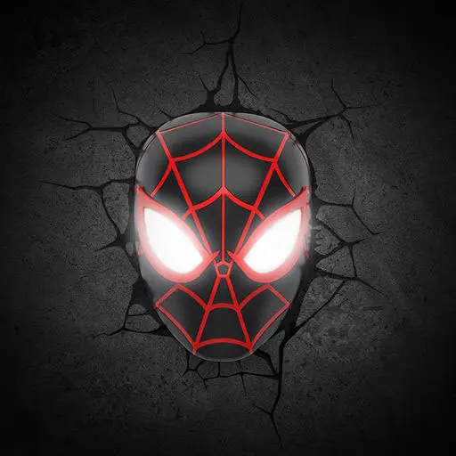 Marvel 3D LED Light Spider-Man Miles Morales Face 3D termékfotó