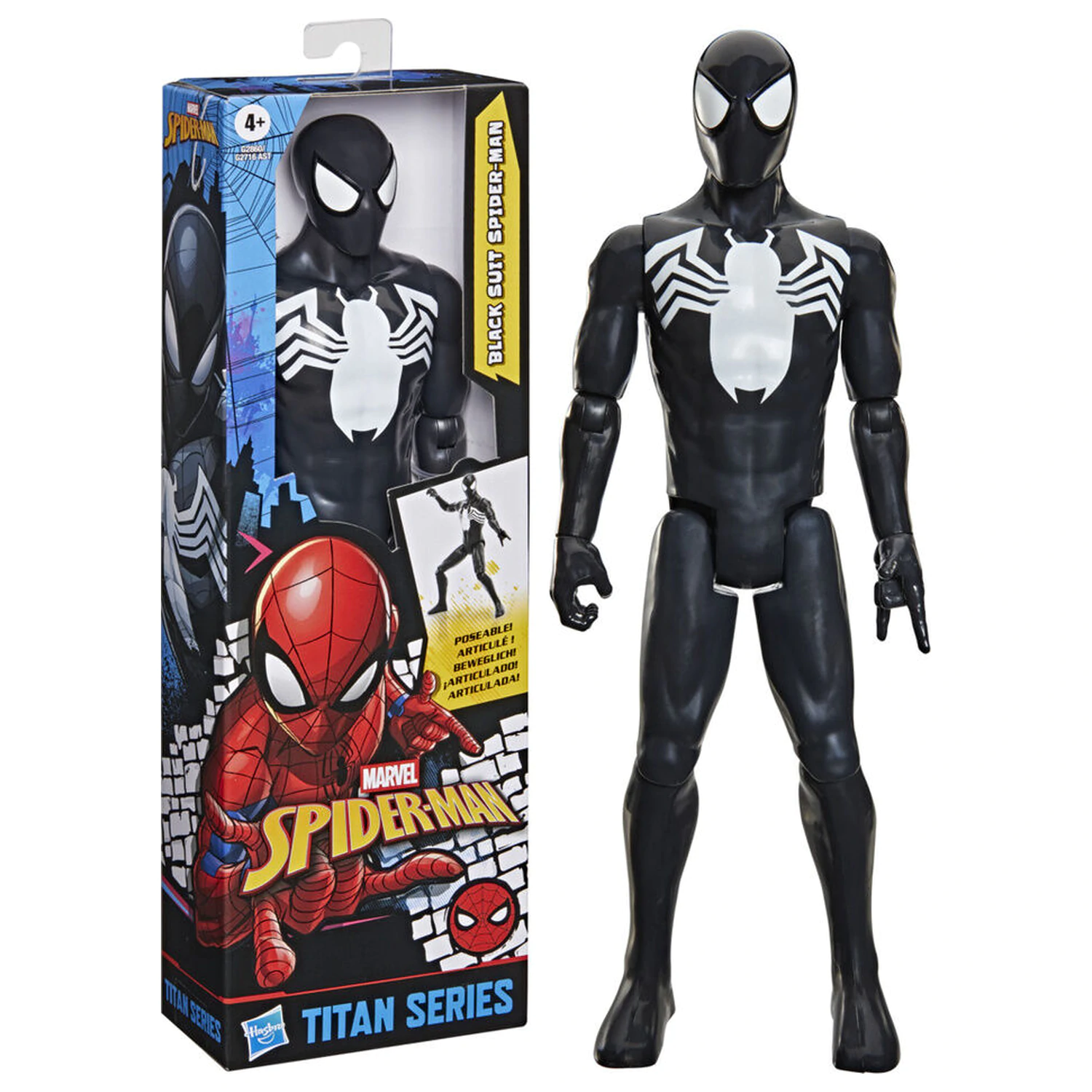 Marvel Spider-Man Titan Series Black Suit Spider-Man figura 30cm termékfotó