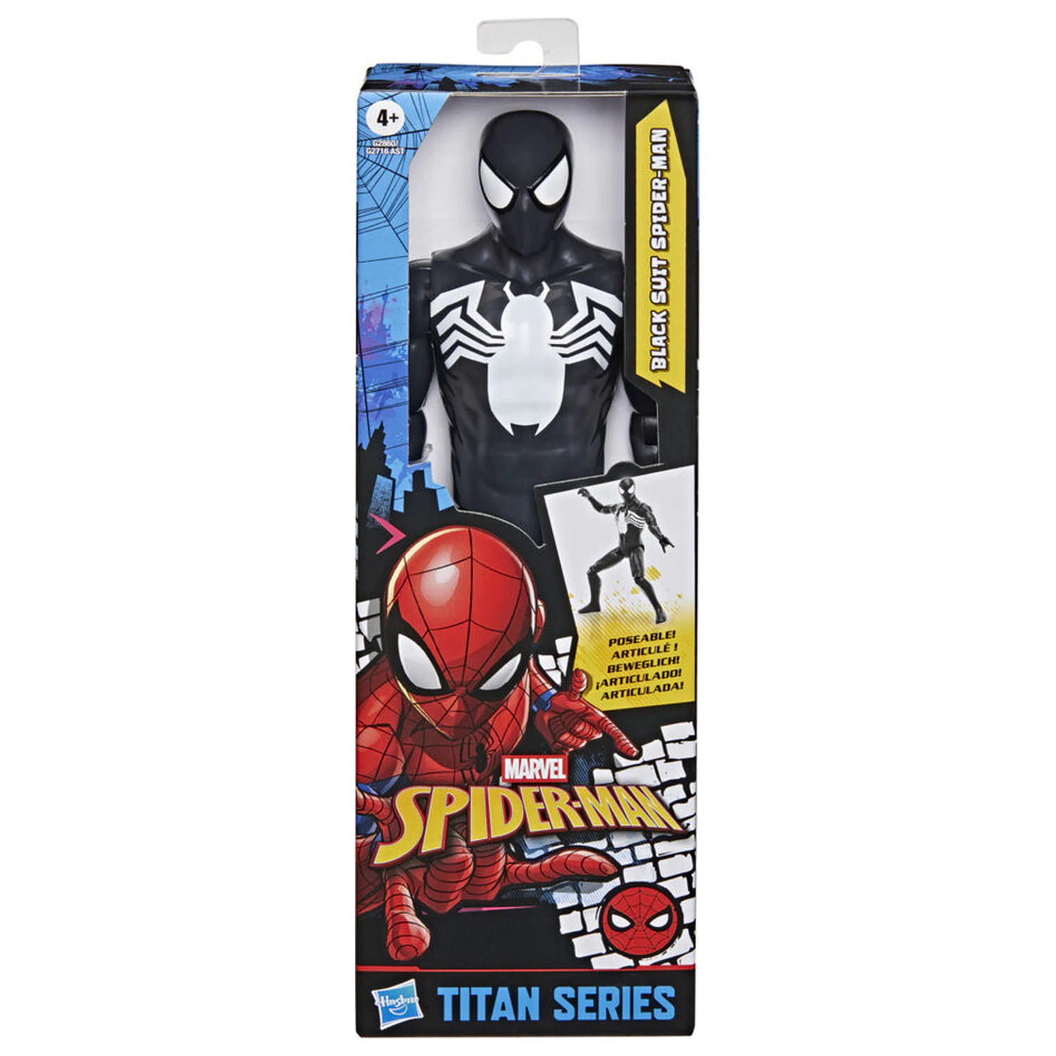 Marvel Spider-Man Titan Series Black Suit Spider-Man figura 30cm termékfotó