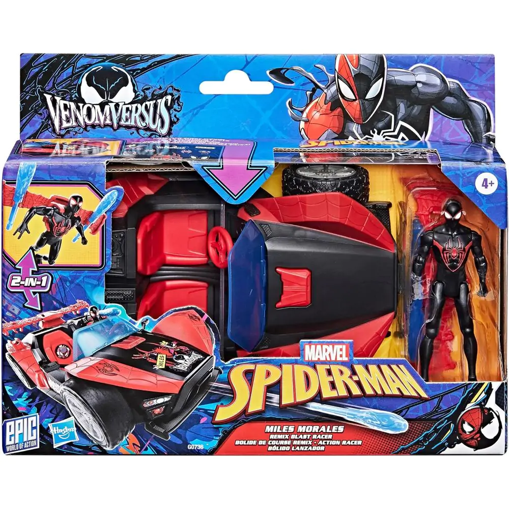 Marvel Spider-Man Venom Versus Launcher car + Miles Morales figura termékfotó