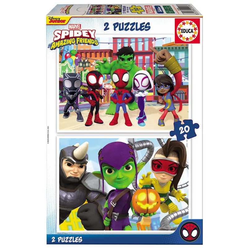 Marvel Spidey Amazing Friends puzzle 2x20db-os termékfotó