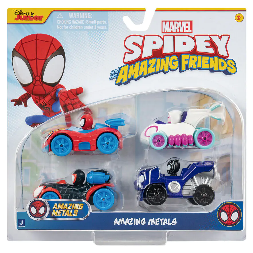Marvel Spidey Amazing Metals 4 db-os jármű csomag termékfotó