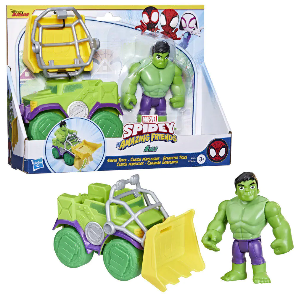 Marvel Spidey and His Amazing Friends Set Wrecking truck + Hulk figura termékfotó