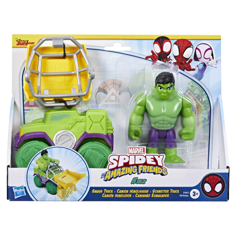 Marvel Spidey and His Amazing Friends Set Wrecking truck + Hulk figura termékfotó