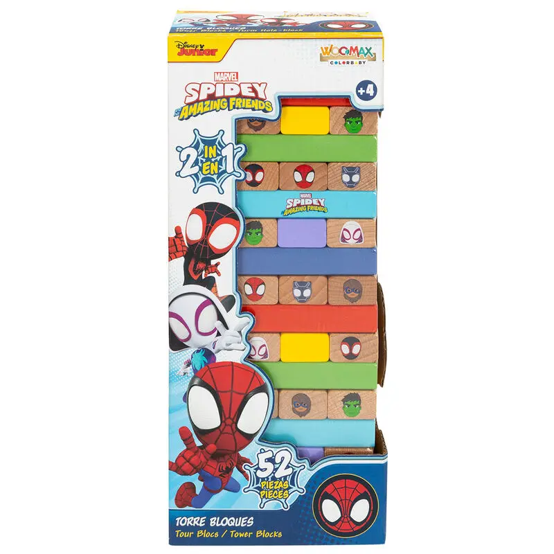 Marvel Spidey blocks tower + domino fa szett termékfotó