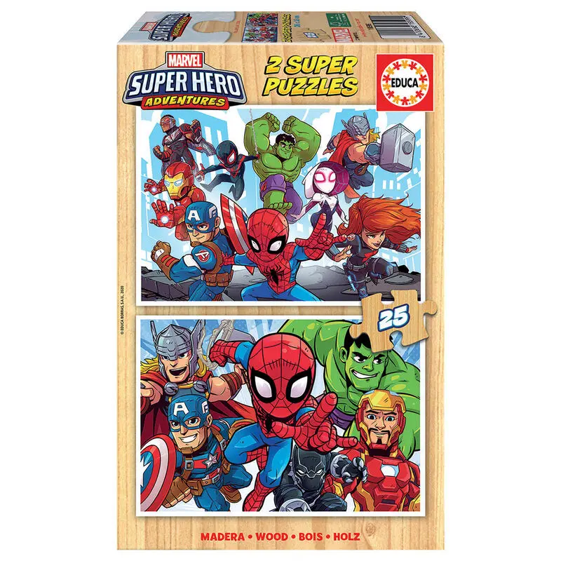 Marvel Super Hero Adventures fa puzzle 2x25db-os termékfotó
