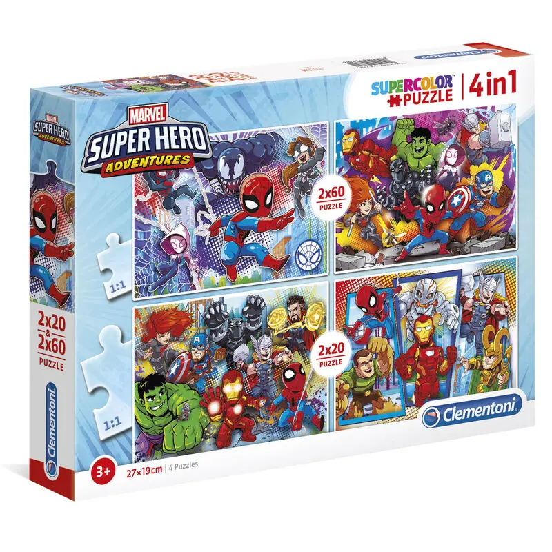 Marvel Super Hero puzzle 2x20db 2x60db-os termékfotó