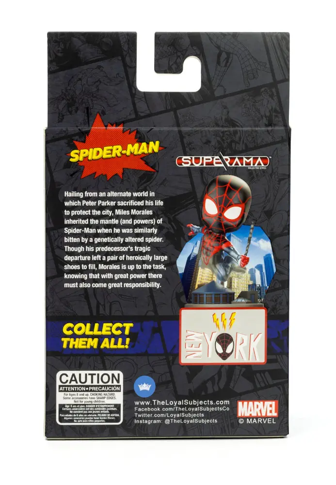 Marvel Superama Spider-Man (Miles Morales) with Cloaking Effect Mini Diorama szobor figura 10 cm termékfotó