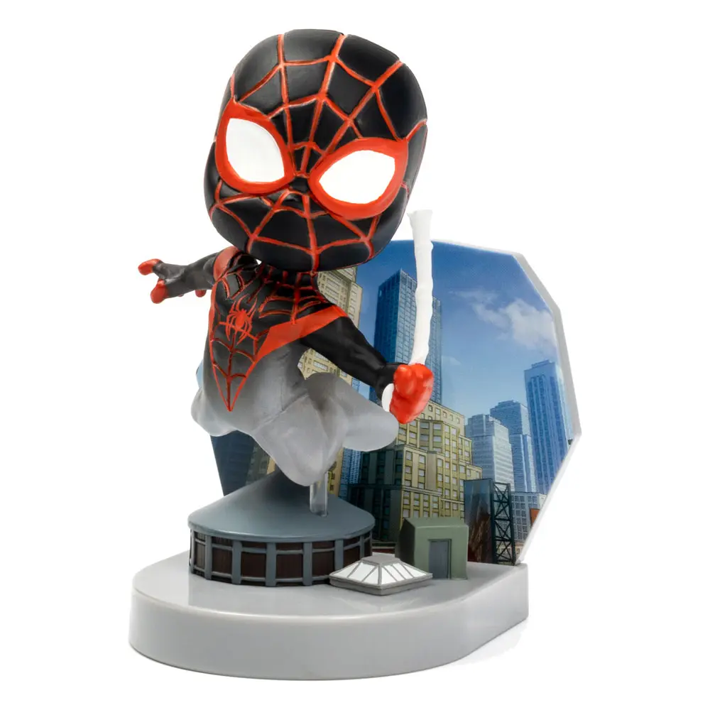 Marvel Superama Spider-Man (Miles Morales) with Cloaking Effect Mini Diorama szobor figura 10 cm termékfotó