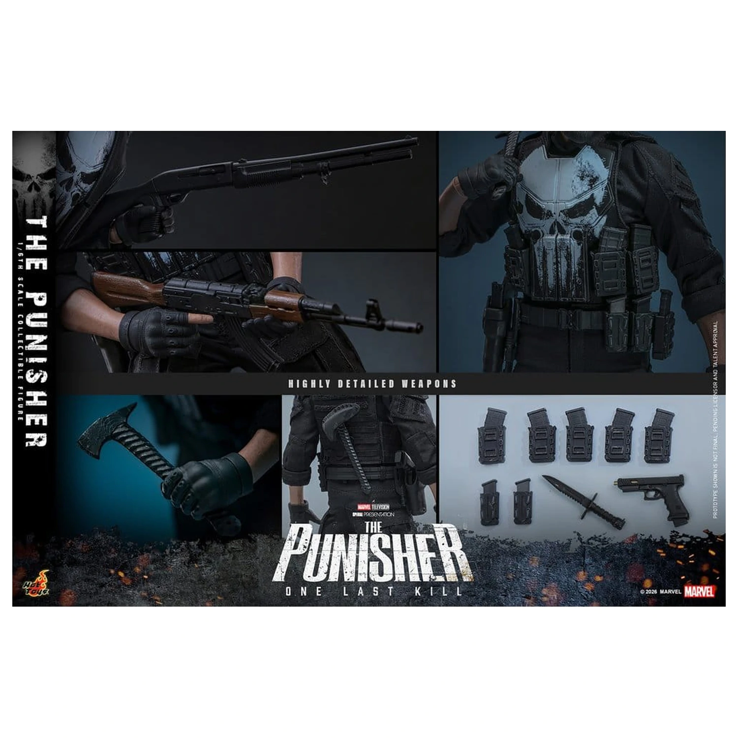 Marvel Television Masterpiece akciófigura 1/6 The Punisher 31 cm termékfotó