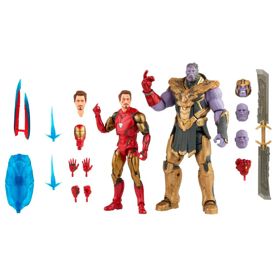 Marvel The Infinity Saga Avengers Endgame Iron Man Mark LXXXV and Thanos 2db-os figura csomag 15cm termékfotó