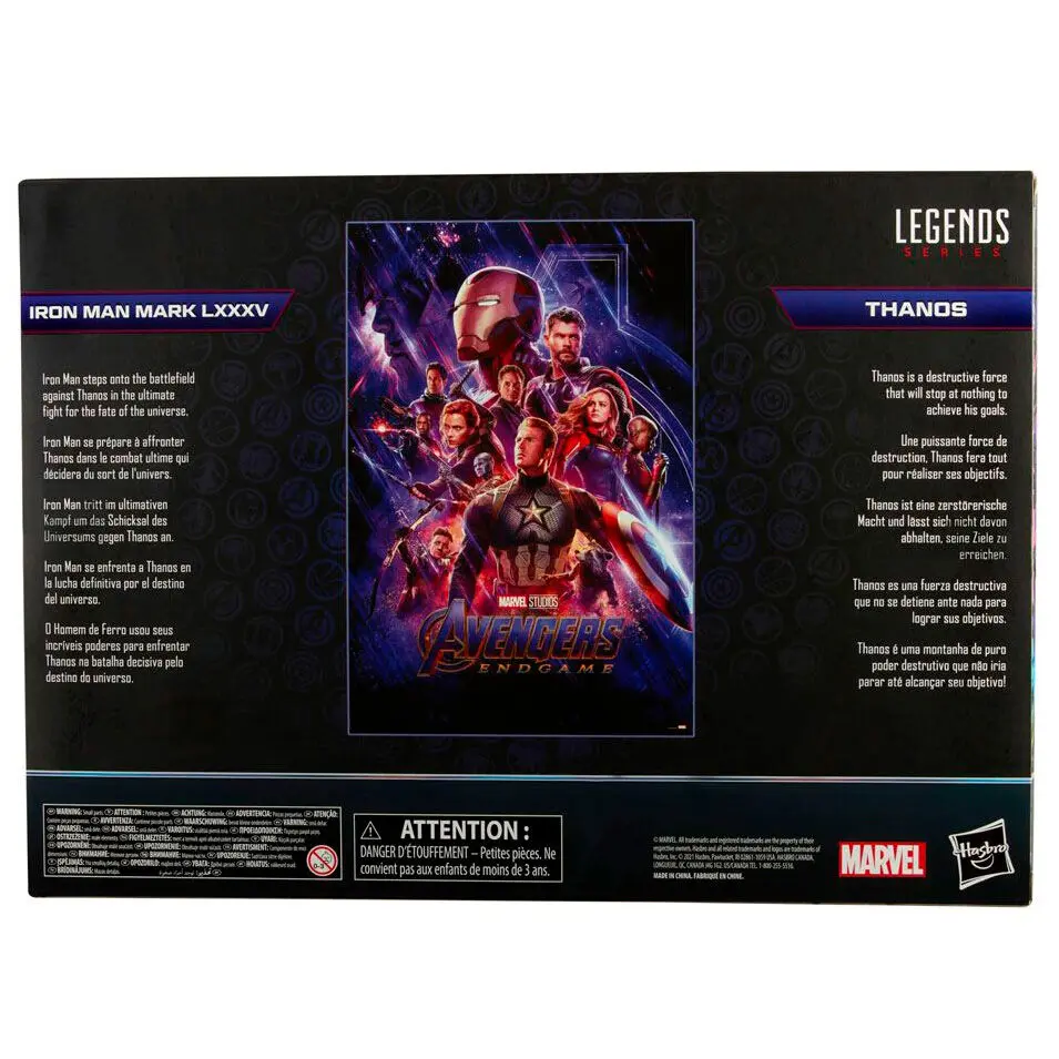 Marvel The Infinity Saga Avengers Endgame Iron Man Mark LXXXV and Thanos 2db-os figura csomag 15cm termékfotó
