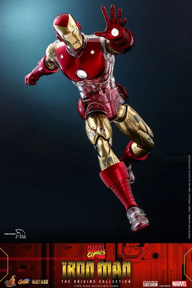 Marvel The Origins Collection Comic Masterpiece 1/6 Iron Man akciófigura 33 cm termékfotó